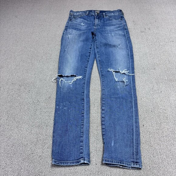 Citizens Of Humanity Jeans Skinny Blue Distressed Pockets Women’s Size 26 - Picture 1 of 10